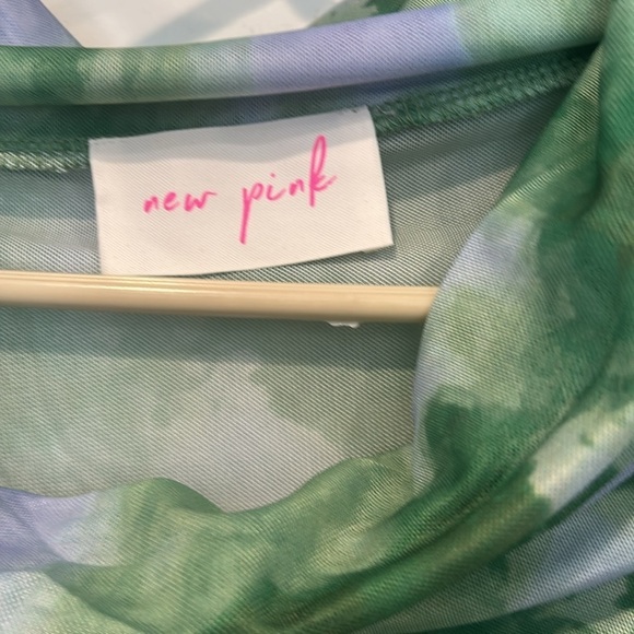 Brand new dolls kill new pink mesh Green Blue Women's off shoulder Top medium - Picture 2 of 6